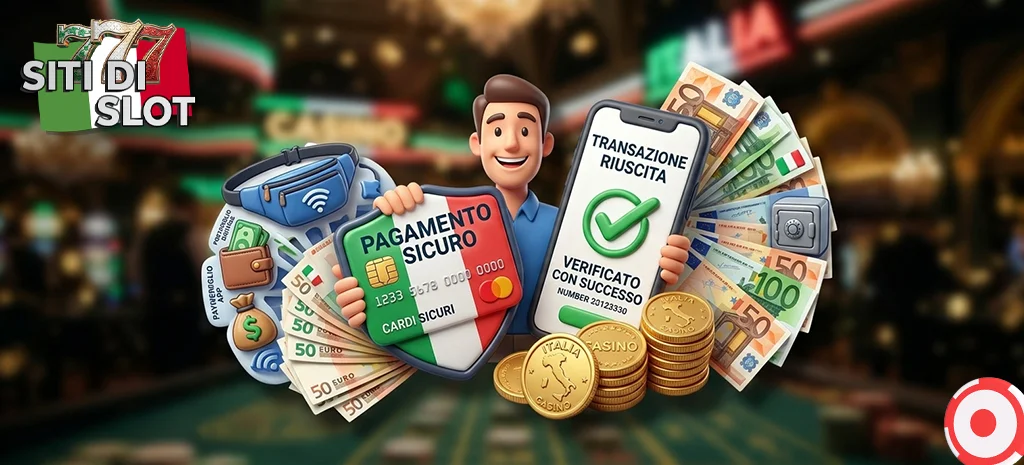 Metodi di pagamento, deposito e prelievo sui siti di slot in Italia.